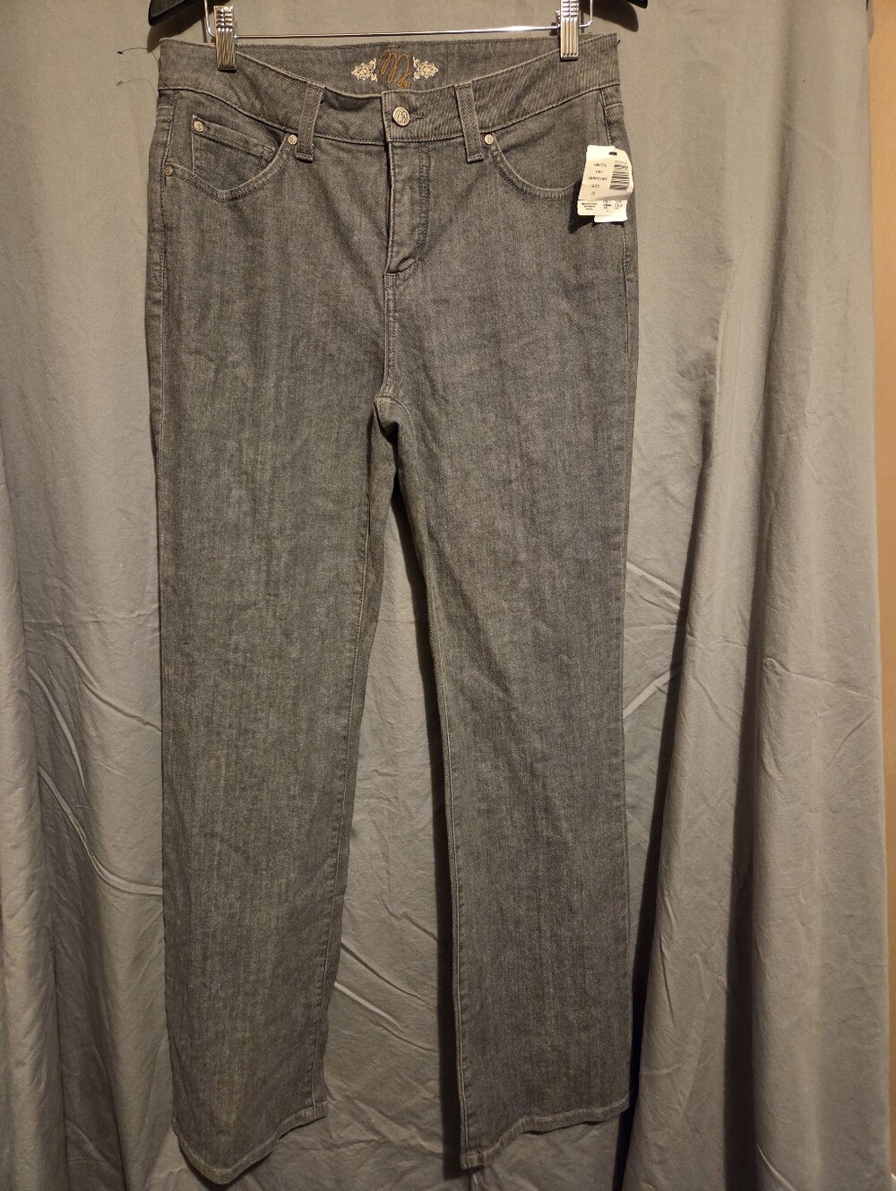 Mircalebody Gray Straight-Leg Jeans